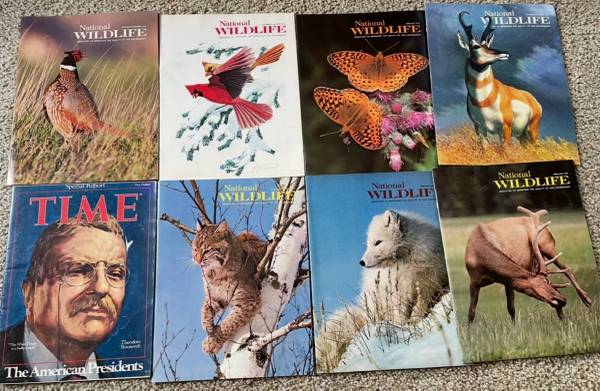 Lot of 8  Vintage Magazines National Wildlife Time 1