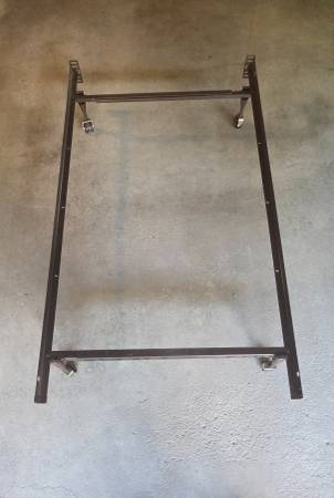 Adjustable Metal Bed Frame on Rollers 1
