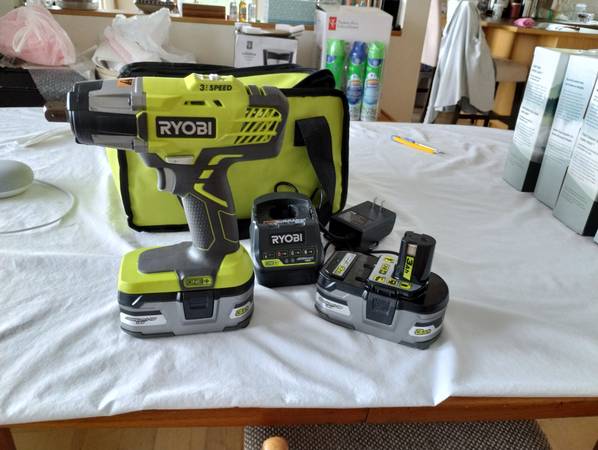 Ryobi impact driver plus two Lithium batteries 1