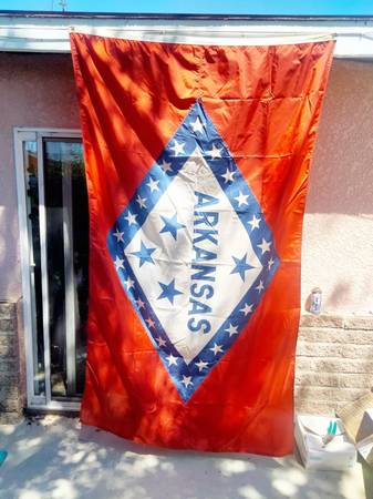 RARE! Arkansas State Flag BANNER LARGE SIZE 8 FT x 5 FT 1
