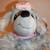 Plush Poodle Dog Hand Puppet Gray Swirly Fur Embroidered Eyes 6 thumbnail