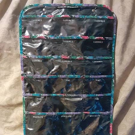 new Fabric Claires DoubleSided Jewelry Organizer with hanger 1