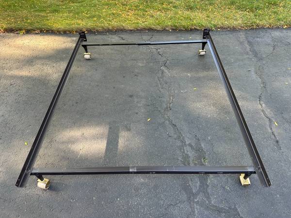 Bed Frame Full Size Folding Double on Casters 1
