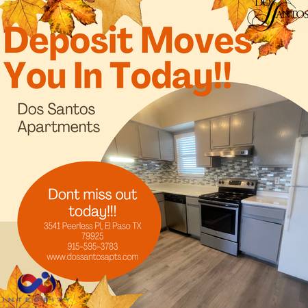 DEPOSIT MOVES YOU IN TODAY! 1