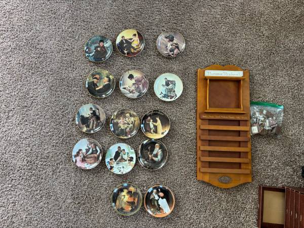 Antique Norman Rockwell Plate Calendar Set 1