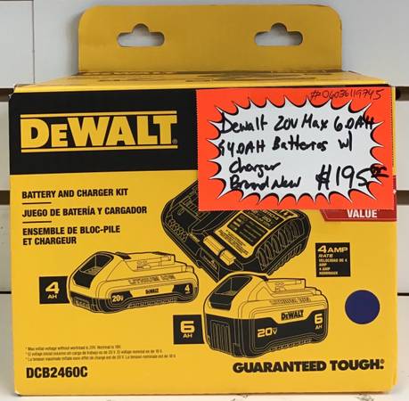 Dewalt 20V Max 6.0AH & 4.0AH Batteries W/ Charger Brand New 1