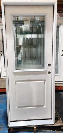 New 32" 1/2 Clear Glass LH Inswing Fiberglass Exterior Entry Door 1
