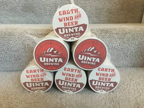 100 Beer Coasters Sealed Uinta Earth Wind & Beer $10 EACH 1