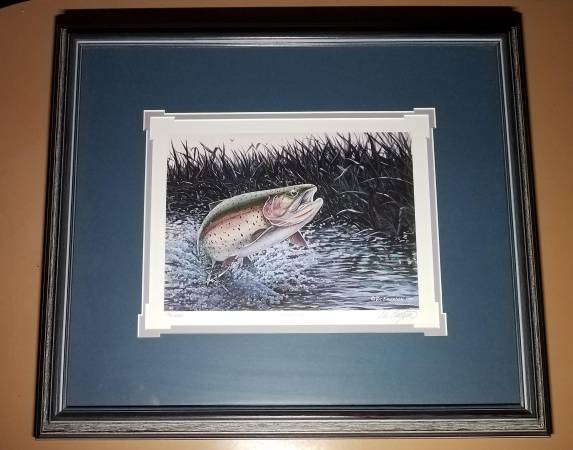 Interceptor Rainbow Trout Limited Edition Print by Vic Erickson 1