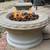 Large Round Concrete Propane Fire Pit with Matching Tank Holder Side Table 3 thumbnail