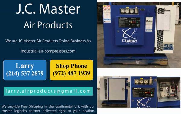 Quincy 25HP Screw Air' Compressor$2.Quincy Rotary Air Compressor*Quinc 1