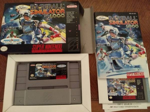 SNES Baseball Simulator 1.000 Nintendo Mint 1