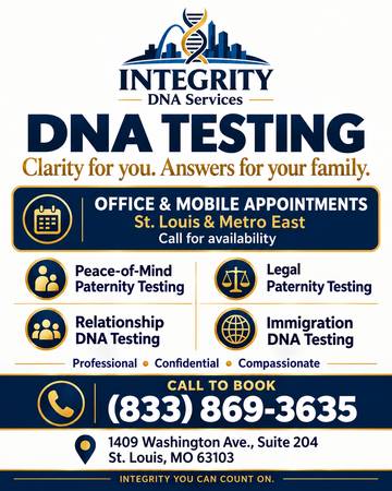 DNA & Paternity Testing – Office & Mobile Appointments – St. Louis 1
