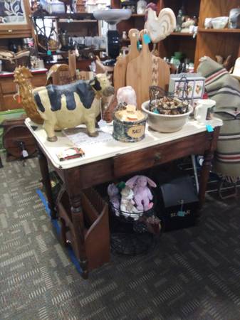 Antique Solid wood Enamel Top Table 1