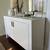 Crate & Barrel Brand Waterfall White Storage Cabinet w/ Gold Handles 2 thumbnail