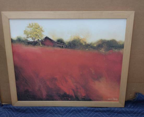1 Framed Giclee Paper Painting "Red Land" Painting /Thomas Stotts $240 1