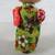 Japanese Kokeshi Wooden Doll With Silk & Cotton Floral Kimono 6 3/4" 8 thumbnail