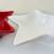 Pottery Barn Rustic Star Shaped Ceramic Bowl 9" Red and White 3 thumbnail