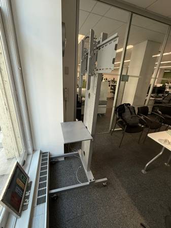 Free Rolling Stainless TV Stand 1