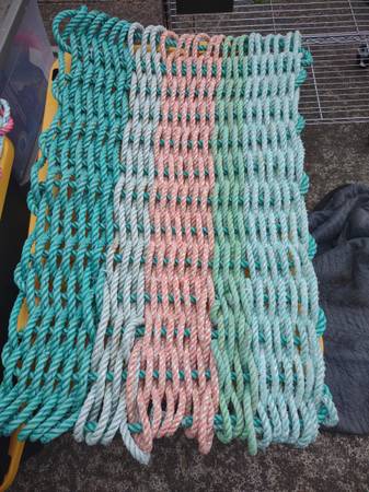 Handwoven Reclaimed Crab Pot Rope Doormat Rug 1