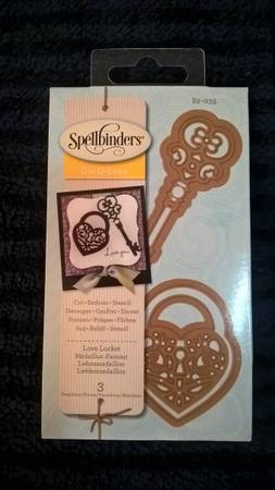 Spellbinders 3 Valentine's Day Die D-Lites Love Locket Emboss Stencil 1