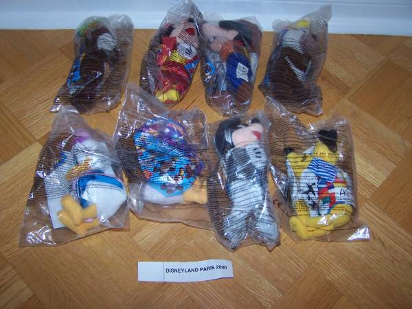 8-rare 2000 McDonald's Happy Meal -DISNEYLAND PARIS characters 1