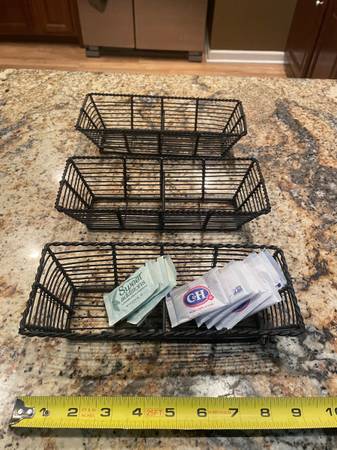 3Metal Condiment Baskets 1