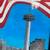 🇺🇸 Patriotic San Antonio Skyline Painting by Maribel – Two 36x24” 4 thumbnail