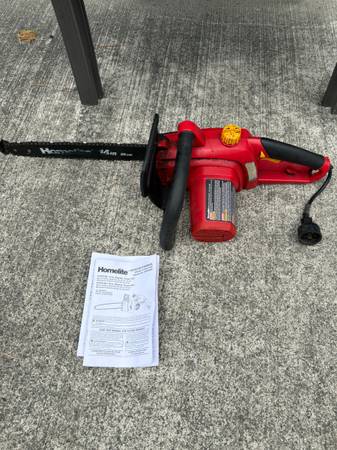 14" Electric Chain Saw Chainsaw W/Large Container of Bar Oil 1