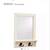 Pottery Barn Wade Entry Mirror With Hooks (Almond White) 1 thumbnail