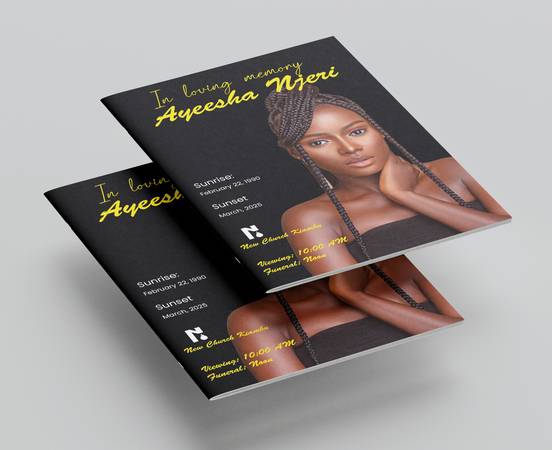 Burial programs design and printing 1