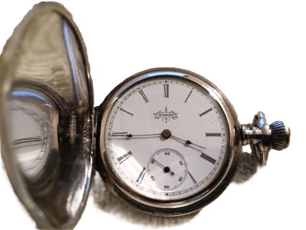 Antique ELGIN POCKET WATCH 1902 6s 7 Jewels Sterling Silver 1
