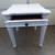 Wood end table painted white with drawer 2 thumbnail