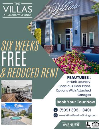 ONE BED, ONE BATH WITH 6 WEEKS OFF, REDUCED RENT, AND 55' TV INCLUDED! 1