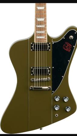 Epiphone inspired by Gibson Firebird gloss Drab Green Hard case inc. 1