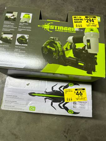 NEW Stinger cap nail gun and full box of supplies! 1