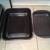 Vintage GraniteWare Rectangle Black Speckled Enamel Roasting Pans 3 thumbnail