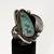 Beautiful VTG Native Green Turquoise Sterling Silver Ring 8 1/2 4 thumbnail