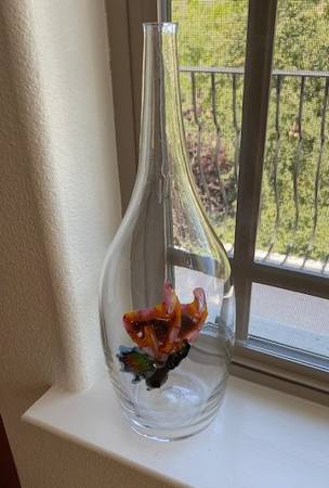 Chico Art Glass Butterfly Vase 1