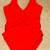 Nicole Miller Front Plunge Twist one piece swimsuit Red women's large 2 thumbnail