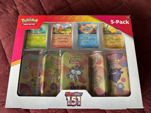 Scarlet & Violet 151 - 5 pack box set. Pokemon Cards *UNOPENED* 1