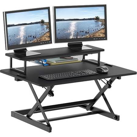 36-Inch Height Adjustable Desktop Monitor stand $55 1
