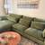 West Elm Harmony Double Chaise Sectional – Terragon Distressed Velvet 1 thumbnail