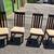Wood kitchen table with hidden leaf and 4 chairs 4 thumbnail