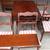Vintage Mahogany Drop Leaf Claw Foot Rose Back Dining Table 1 thumbnail