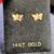 (Never worn) 14K Gold Butterfly Earrings with Cubic Zirconia 6 thumbnail