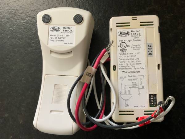 Hunter Fan -Control Light module and Remote 1