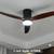 52" 3-BLADE WALNUT/MATTE BLACK CEILING FAN  - ALLNEW 2 thumbnail
