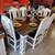 Rustic Reclaimed wood Dining Table 7 pieces set 4 thumbnail