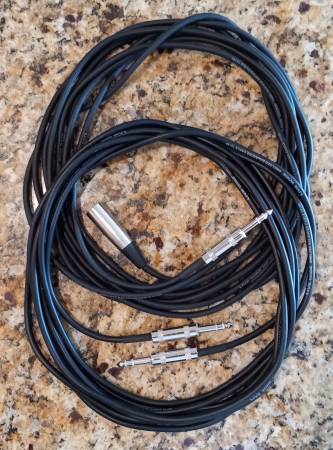 Cables de instrumentos con conectores TS y TRS de 1/4" y XLR, más cable para altavoz - $1563471345786241123